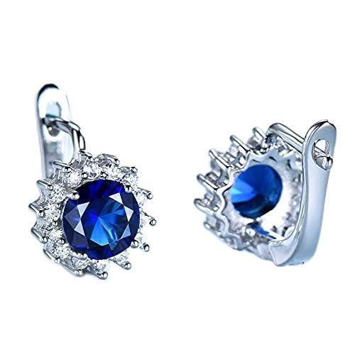 Boucles d'oreilles à clip bleu pour femme idée cadeau de fête