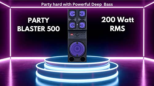 TECHXEWOO Party Blaster 500 Powerfull 200 WATTS Home Theatre Single Tower Party Speaker System with Dynamic Disco Lights, Bluetooth,USB, Digital FM, INBUILT Karaoke,MIC Port� 5 41t4QngosrL