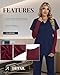 Neer 3 Pack Women Long Sleeve Underscrubs Shirt V Neck Slim Fitted Scrub Undershirts Comfort Nurse Fall Layering Tees Tops(Black, Navy Blue, Wine Red,Small)