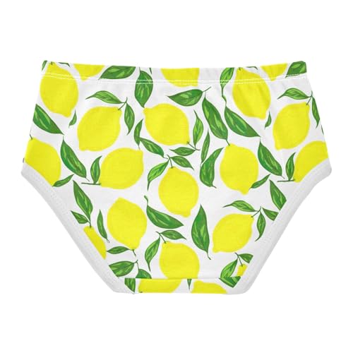 Joisal Fun Toddler Underwear Floral 2t Cotton Little Girl Panties Yellow Lemons Green Leaves Briefs Girls Undies2