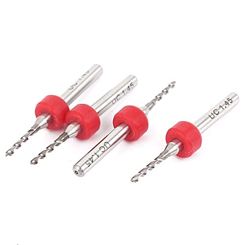Aexit 38mm Length Fuses 1.45mm Tip Carbide Jewelry Engrave Twist CNC PCB Drill Bits PCB Fuses 4 Pcs