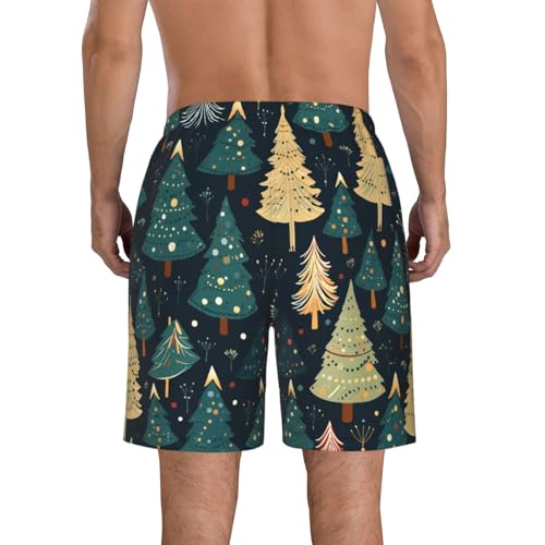 Christmas Tree Print Stylish Beach Shorts Swim Trunks Lightweight Breathable Summer Outdoor Activities3