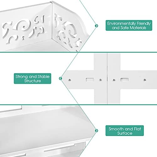 White Carved Shoe Rack, 5-tier Shoe Rack White Shoe Rack White Corner Shoe Cabinet Modern White Shoe Rack Floor Standing Shoe Rack for Hallway Entryway Bedroom Balcony Living Room, 40 * 23 * 90cm