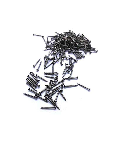 Image of Small Nails 0.6inch for DIY Decorative Pictures Wooden Boxes Household Accessories Silver-Black Hardware Nails, 100pcs+(Black, 15mm)