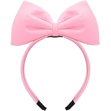 1Pc Sweet Pink Halloween Bow Headband Bowknot Hair Hoops Bands Headpiece Hairband for Women and Grils,Women Christmas Birthday Party Decorations Accessories Easy to Wear,Headbands Hair Accessories