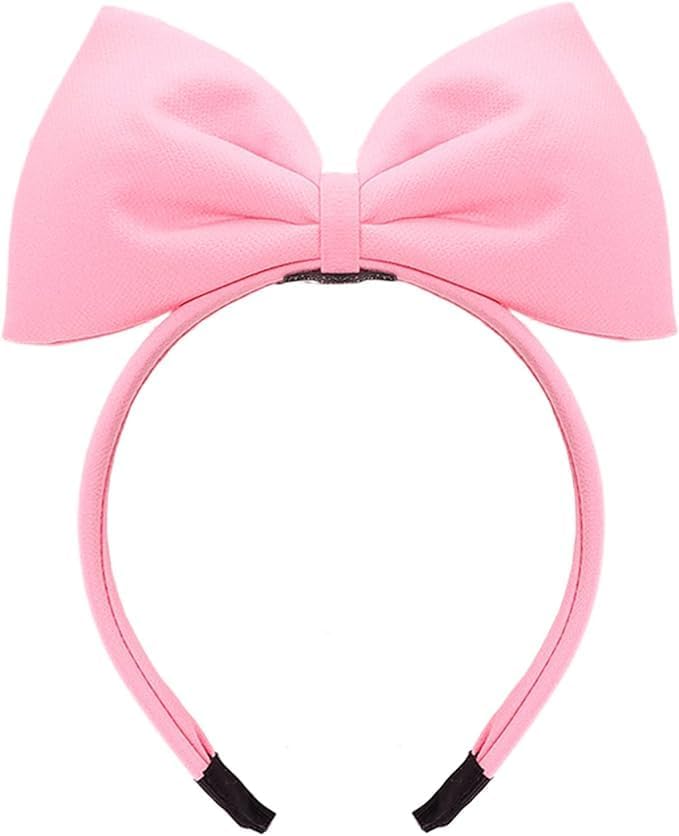 JJLFresheners 1Pc Pink Halloween Bow Headband Bowknot Hair Hoops Bands Headpiece Hairband Women Christmas Birthday Party Decorations Accessories,Hair