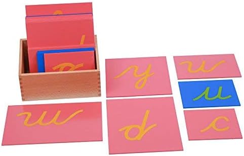 DANNI Baby Toys Montessori Language Lower Case Sandpaper Letters Cursive Tracing Board Early Preschool Birthday
