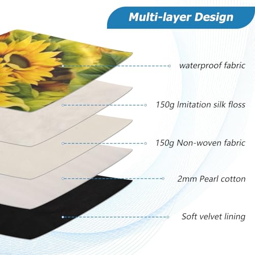 Funda para portátil con diseño de girasoles 13-14 pulgadas miniatura 4