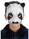 Smiffys Realistische Panda-Maske, schwarz und weiß, mit Gummiband