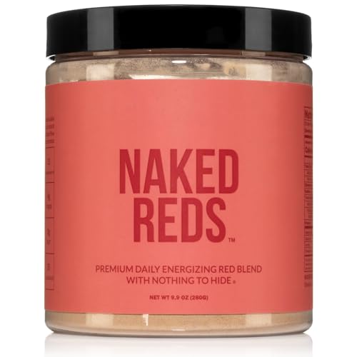 NAKED Reds Superfood Powder - Healthy Energizing Polyphenol Fruit Powder Mix No Fillers No Additives Vegan Non-GMO Gluten Free - 28 Servings