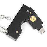 sciuU Metall Schutzhülle mit klappbarem Dreh-Design kompatibel mit Yubico Security Key C NFC/YubiKey 5C NFC / 5C NFC FIPS, USB-A - Kratzfeste & leichte Schutzabdeckung Hülle aus Aluminiumlegierung