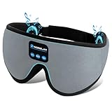 Sleep Mask with Bluetooth Headphones,3D Sleep Mask Wireless Music Eye Mask for Side/Supine Sleepers, with Slim Stereo Speakers,Bluetooth Sleep Headphones,Perfect for Sleeping,Gifts for Women/Men Grey