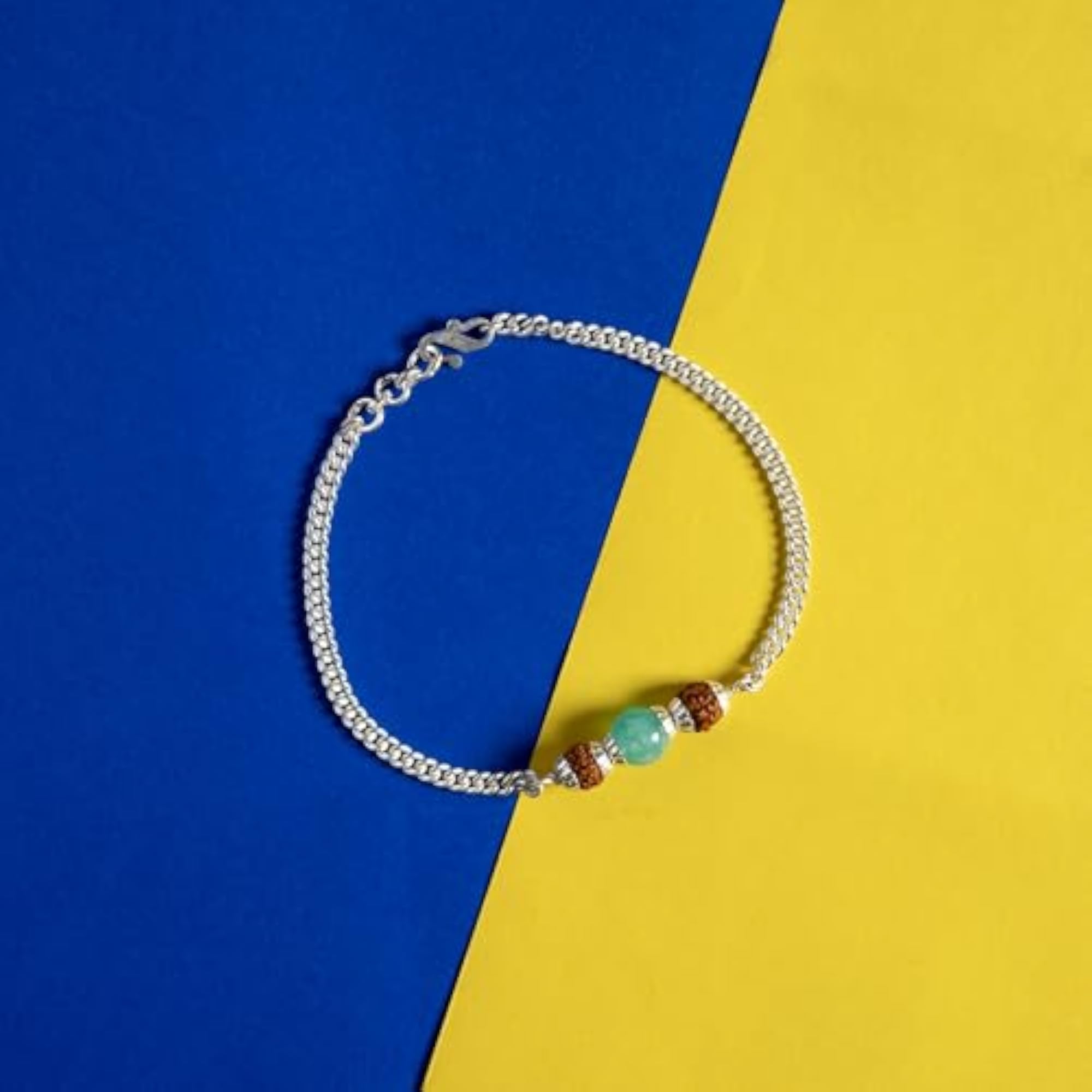 Minimal Pure Silver Rakhi Bracelet for Brother