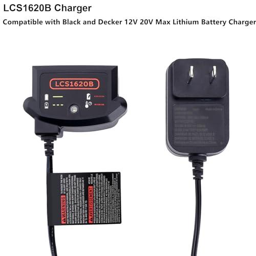 Image of Elefly LCS1620B 20V Lithium Battery Charger Compatible with Black & Decker 20V Lithium Battery LBXR20 LB2X4020 LBXR2020-OPE LBXR2020APB LB2X3020-OPE LB2X4020-OPE