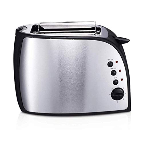 Multifunktionaler Brotbackautomat Toaster 2-Scheiben-Warmhalterost aus gebürstetem Edelstahl für Frühstücksbrottoaster Auftauen Aufwärmen