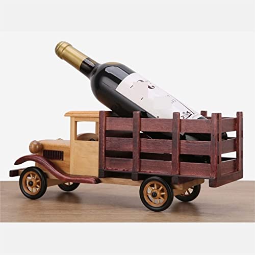 Soporte para botellas de vino de madera maciza vintage miniatura 3
