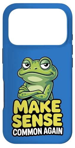 Make Sense Common Again Frog����ŋ@�m�ɕx�񂾃��[���A �X�}�z�P�[�X iPhone 17 Pro �p