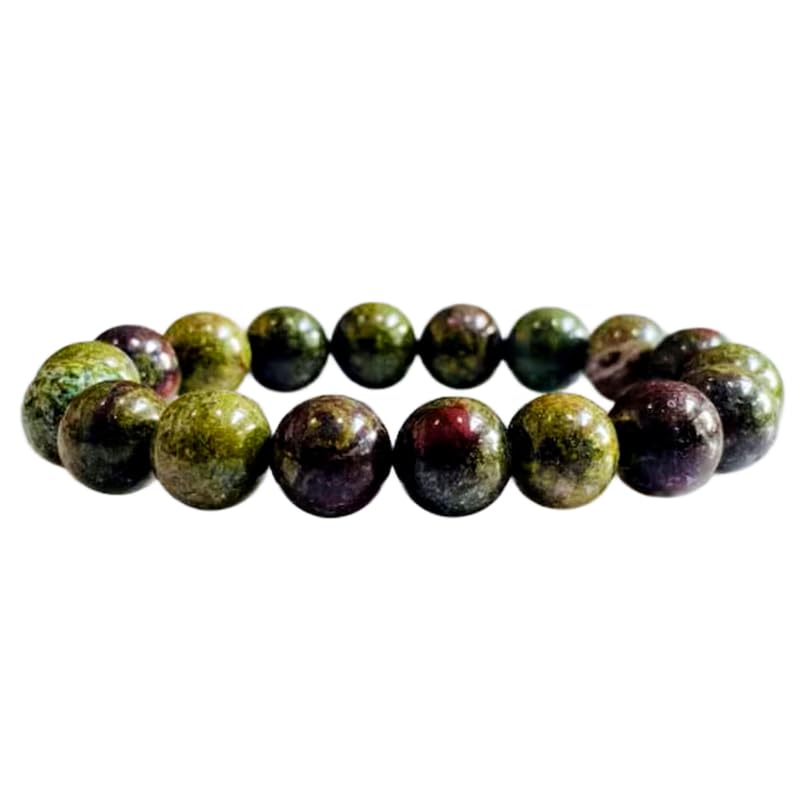 Pierre de sang bracelet de guérison 12mm pour retrouver vitalité et harmonie