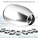 2.25 Inch Silver Universal Manual Gear Shift Knob - Direct Replacement 6 Speed Shifter Head with Adapters for Most Cars