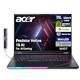 Acer Predator Helios 18 Ai Gaming Laptop 18' 250Hz 1000 Nits Mini-Led Wqxga (Intel Ultra 9-275Hx, Geforce Rtx 5080 16Gb, 32Gb Ddr5, 1Tb Ssd, 2 Thunderbolt 5, Win 11 Home) W/Dkz Usb Port Expander