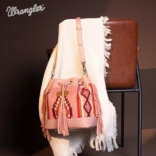 Image of Wrangler Hobo Bags for Women Designer Aztec Bucket Purses Western Tapestry Shoulder Handbags