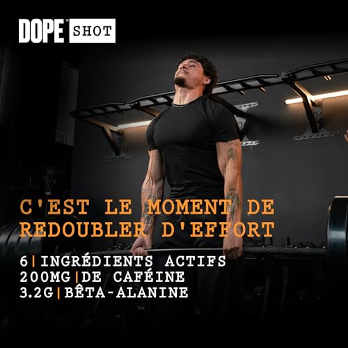 Bulk Dope Shots Boisson pré-entraînement | Framboise Bleue | Boîte de 12 shots de 60 ml | 200 mg de caféine et 3,2 g de bêta-alanine | Soutient l'énergie et la concentration à la salle de sport – Image 4