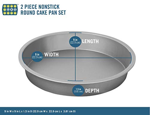 Ovenstuff HG268 G & S Metal Products Company Ovenstuff Nonstick Round Cake Baking Pan 2 Piece Set thumb #3