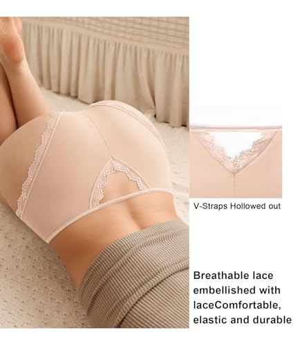 Image of Eiggam Women's Cotton Bikini Panties,High-Cut Full Coverage Stretch Cool Underwear for Women