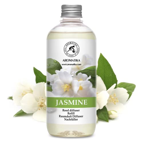 Jasmine Reed Diffuser Refill w/Natural Essential Jasmine Oil 17 Fl Oz - Fresh & Long Lasting Fragrance - Scented Reed Diffuser Oil Refill - Best for Aromatherapy - SPA - Home - Image 3