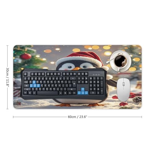 Christmas Funny Penguin Pad Mouse Grande 30x60cm miniatura 2