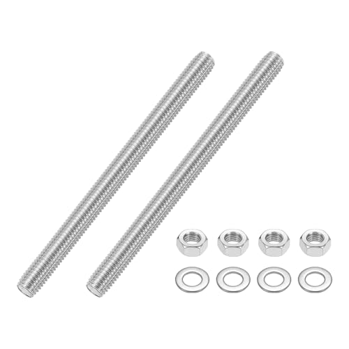 uxcell 2 S˂bh M10 x 130mm XeXX`[ Ep˂bh ibgƃtbgbV[t NvAnK[AU{gp̊SX^bhbho[