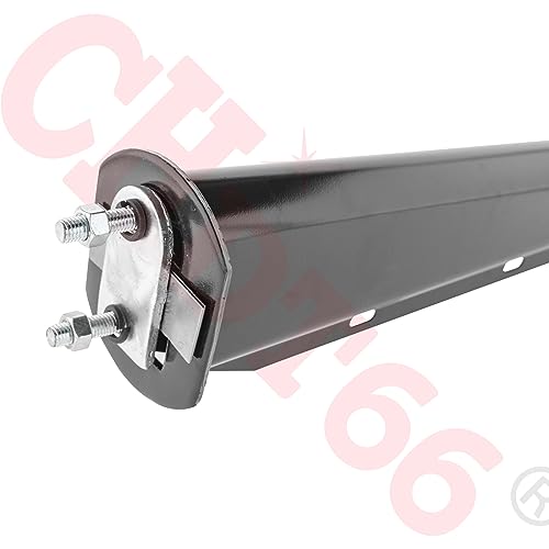 Image of Mud Flap Hangers for Semi Trucks All in One Kit - 30 inch Heavy Duty Spring Loaded, Bolt Spacing: 2.5 inch - Straight -Black w /Reflective Strips and All Hardware Kit (BK. w /Reflector)
