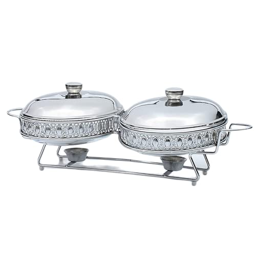 Conjunto de buffet de prato de aço inoxidável, conjunto de chafer com tampa, aquecedor de alimentos