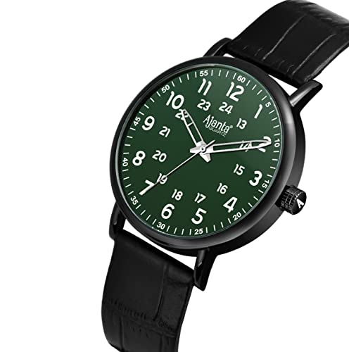 Image of Ajanta Quartz Analogue Dial with Leather Belt Men's Casual Watch AWC702