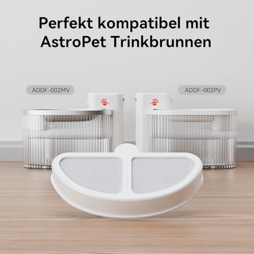 AstroPet 6 Stücke Trinkbrunnen Filter kompatibel für 2.5L Pisces Series Katzenbrunnen ADDF-002MV, ADDF-002PV (AAWF-002) – Bild 3