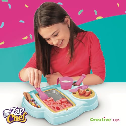 Bandai Zap Chef - Máquina de helado instantánea, crea deliciosas golosinas en cuestión de minutos con el laboratorio enrollado de Zap Chef, perfecto para niños, juego de máquina de rollos de helado - imagen 7