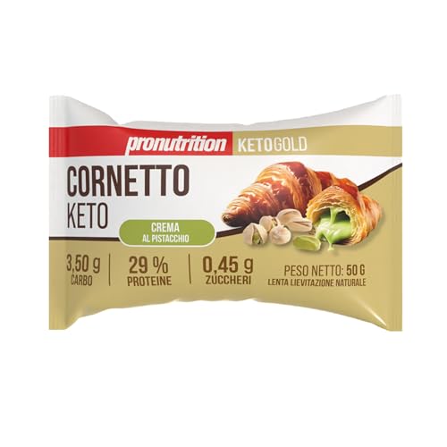 Cornetto Keto Con Crema Al Pistacchio. Formato Da 50Gr.