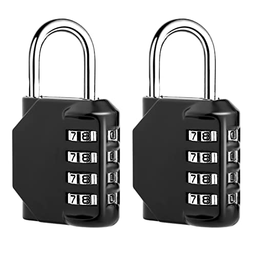 【2 lucchetti con combinazione】 Riceverai 2 lucchetto nero e nella confezione è presente un manuale di istruzioni come riferimento. La dimensione di ciascun lucchetto con codice è di circa 8 x 4,3 x 2,2 cm/3,15 x 1,69 x 0,87 pollici e il peso è di circa 42 g, facile da trasportare e utilizzare, non è necessario portare la chiave.