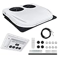DC 12V AC unit RV Rooftop Air Conditioner Ultra-thin Dual Fan Large Vehicle Fit for Motorhome Camper Van Truck Low Noise Energy Saving Intelligent Frequency Conversion parking Air Conditioners kit