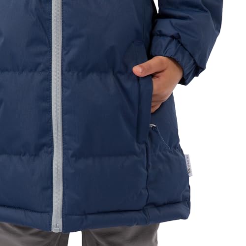 Trespass Mädchen Warme Gepolsterte Wasserdichte Winter/regen Jacke Mit Abnehmbarer Kapuze TIFFY, Navy tone, 9/10, FCJKCAI20003_NVT9/10