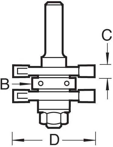 Trend CraftPro Tongue and Groove Router Cutter Bit, 1/2 Inch Shank, 3.2mm Cut Length and 9.5mm Cut Diameter - Image 4