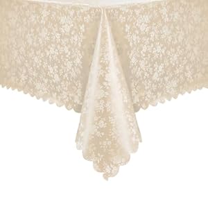Romanstile Tovaglia antimacchia rettangolare 240×140 cm plastificata per 8-10 posti Elegante con motivo floreale PVC Tovaglie cerata Impermeabile per esterno natalizia capodanno feste compleanno,Beige