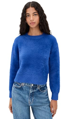 DAZE Women's Fuzz Pullover, Cobalt, M