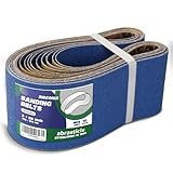 4' x 36' Zirconia Sanding Belts for Metal - 4 x 36 Inch Zirconia Metal Grinding Sand Paper, 10 PCS 2 Each of 40/60/80/120/240 Assorted Grits, Perfect for Metal Polishing, Derusting, Woodworking
