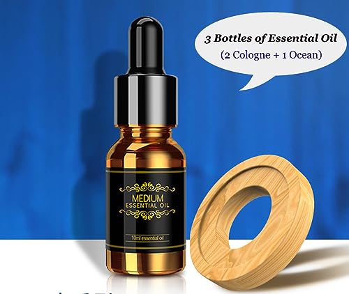 Image of 1 Pack Fragrance Tablet Ring, 3 Bottles of Solar Car Air Freshener Refills (2 Fragrance Scented Cologne /Ocean Essentil Oils Refill) Perfume Oil for Car Air Fresheners Air Purifier Aromatic Diffuser