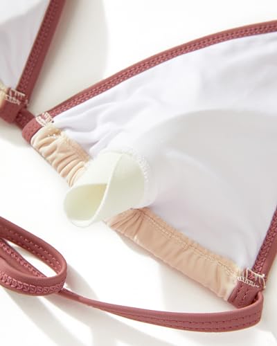 Image of MOSHENGQI Women Sexy Brazilian Bikini 2 Piece Spaghetti Strap Top Thong Swimsuit Bathing Suit
