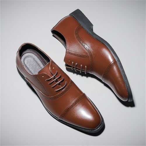Mens Brogue Dress Shoes Business Casual Gentleman Leather Embossed Large Size Spring British Style Single Footwear Lace up2