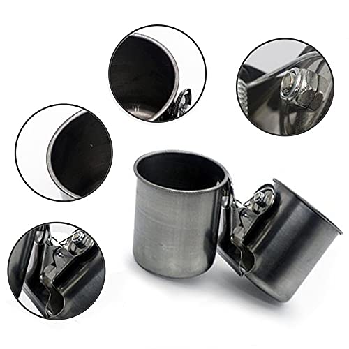 Bird Cage Feeder 2 Clip on Bird Feeders Animal Food Water Cup Stainless Steel Bird Food Water Bowl with Clip Holder - Image 4