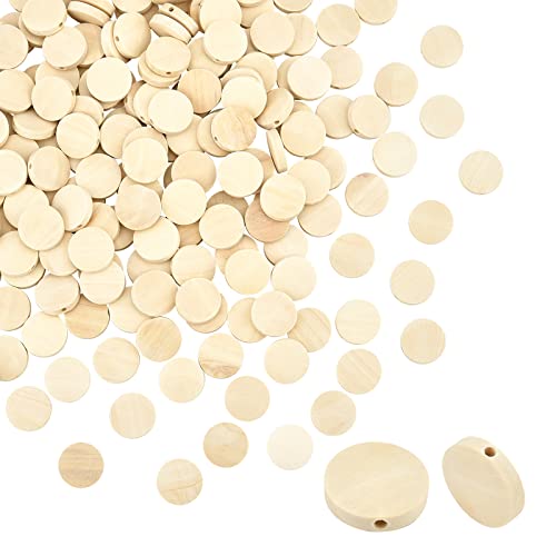PH PandaHall 70 Perline Legno Pupazzo Di Neve 20mm Con Faccina | Perline Con Foro 4mm Per Ghirlande Natalizie E Macramè | DIY Fai Da Te Fata - 3