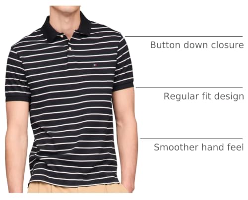Image of Tommy Hilfiger Mens Short Sleeve Casual Polo Shirts in Regular Fit with Liquid Cotton